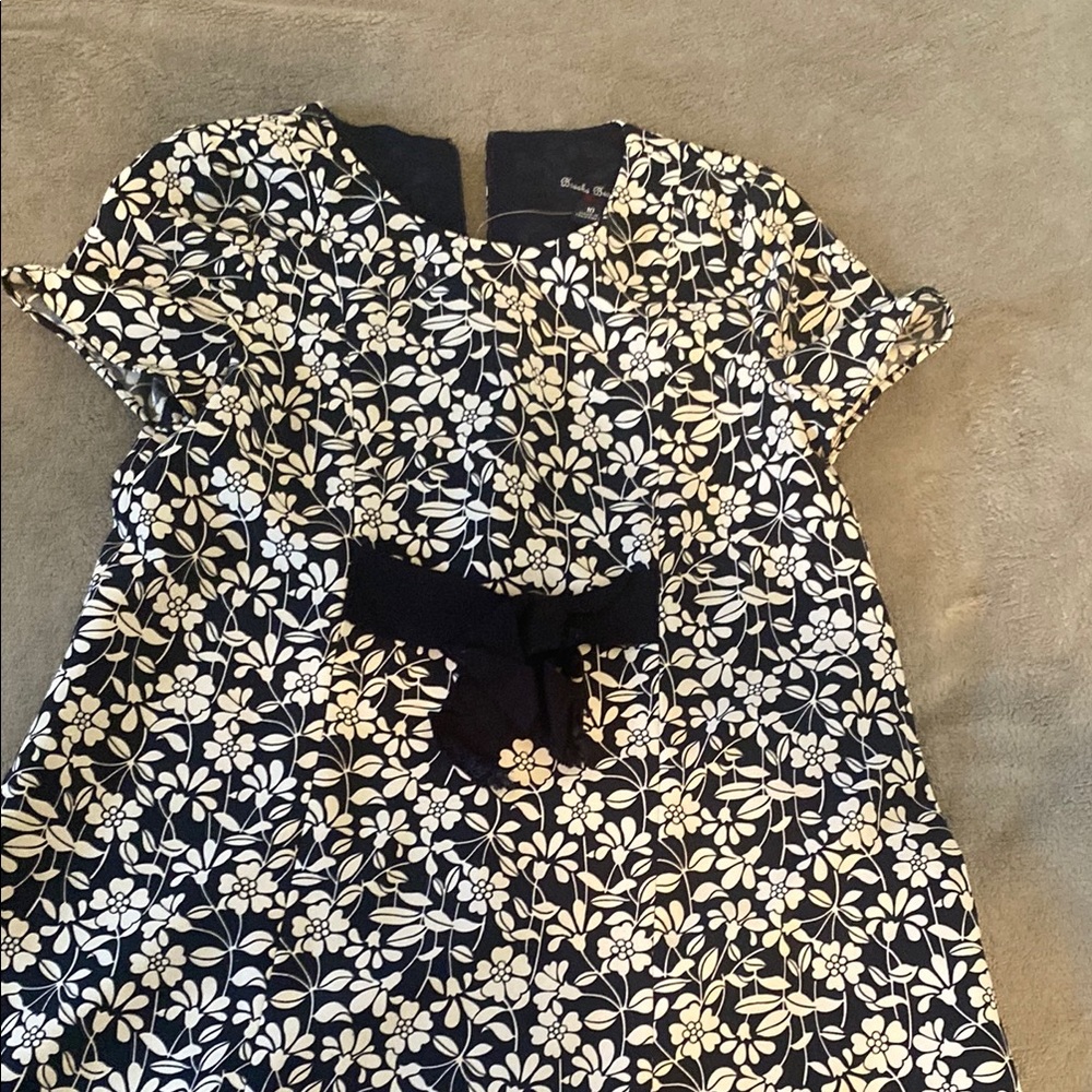 Floral Black and White Kids Dress